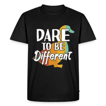 Dare To Be Different - Men's Premium Organic T-Shirt - black - Front - Nico (187cm)