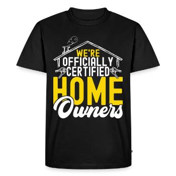 Achat d’une maison pour les propriétaires - T-shirt Premium bio Homme - noir - Devant - Nico (187cm)