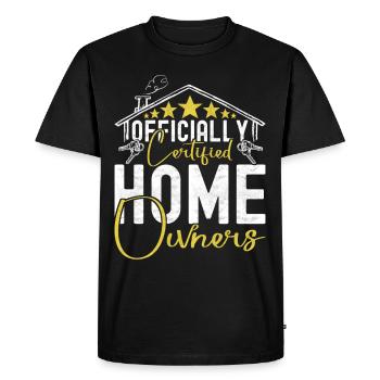 Achat d’une maison pour les propriétaires - T-shirt Premium bio Homme - noir - Devant - Nico (187cm)