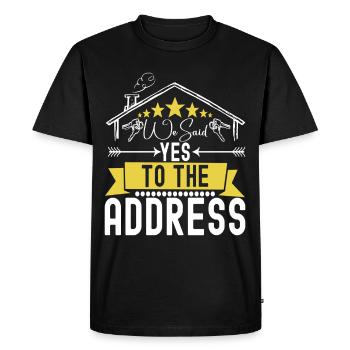 Achat d’une maison pour les propriétaires - T-shirt Premium bio Homme - noir - Devant - Nico (187cm)