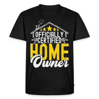 Achat d’une maison pour les propriétaires - T-shirt Premium bio Homme - noir - Devant - Nico (187cm)