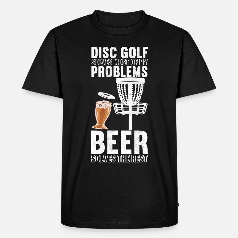 Disc Golf Discgolfspieler - Männer Premium Bio T-Shirt - Schwarz