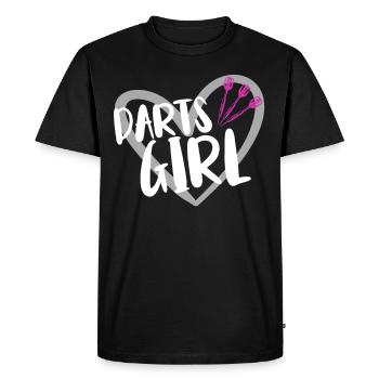 Joueur de fléchettes Fléchettes - T-shirt Premium bio Homme - noir - Devant - Nico (187cm)