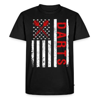 Joueur de fléchettes Fléchettes - T-shirt Premium bio Homme - noir - Devant - Nico (187cm)