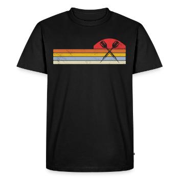 Joueur de fléchettes Fléchettes - T-shirt Premium bio Homme - noir - Devant - Nico (187cm)