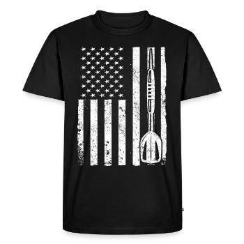 Joueur de fléchettes Fléchettes - T-shirt Premium bio Homme - noir - Devant - Nico (187cm)