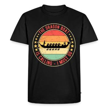 Dragon Boat Course Dragon Boat - T-shirt Premium bio Homme - noir - Devant - Nico (187cm)