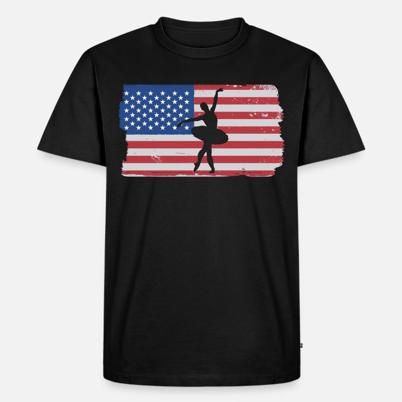 Ballet Tanzen - Männer Premium Bio T-Shirt - Schwarz