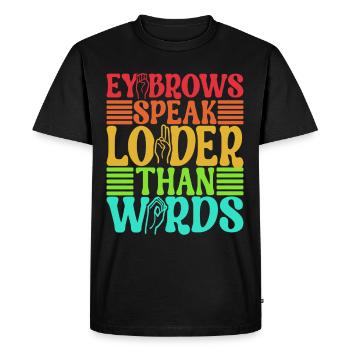 Sourds sourds muets sourds - T-shirt Premium bio Homme - noir - Devant - Nico (187cm)
