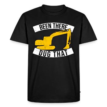 Excavator driver Been There Dug That - Men's Premium Organic T-Shirt - black - Front - Nico (187cm)