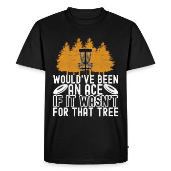 Disc Golf Disc Golfer - Men's Premium Organic T-Shirt - black - Front - Nico (187cm)