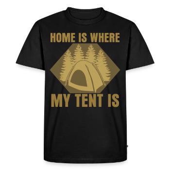 Camping Camping Tent Camping - Men's Premium Organic T-Shirt - black - Front - Nico (187cm)