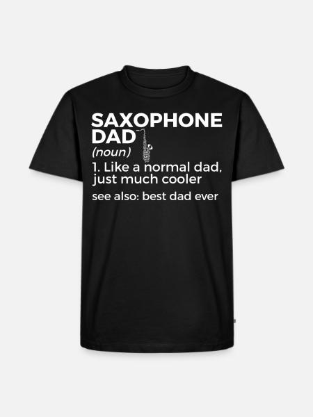 Saxophone musicians Brass music - Men's Premium Organic T-Shirt - black