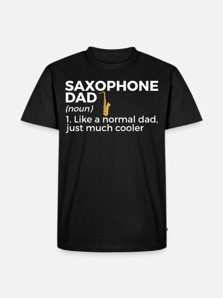 Saxophone Musiker Blasmusik - Männer Premium Bio T-Shirt - Schwarz