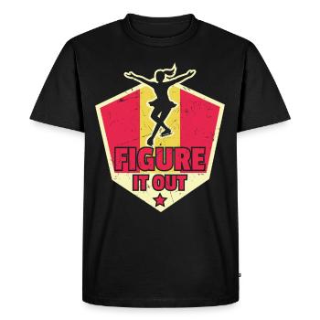 Figure Skate It Out Figure Skating - Men's Premium Organic T-Shirt - black - Front - Nico (187cm)