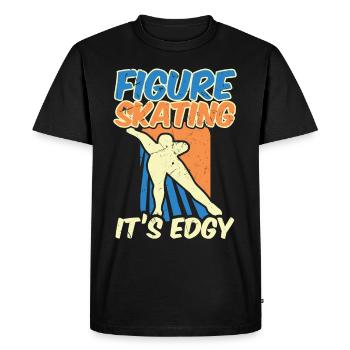 Figure Skating Ist Edgy Figure Skating Pun - Men's Premium Organic T-Shirt - black - Front - Nico (187cm)