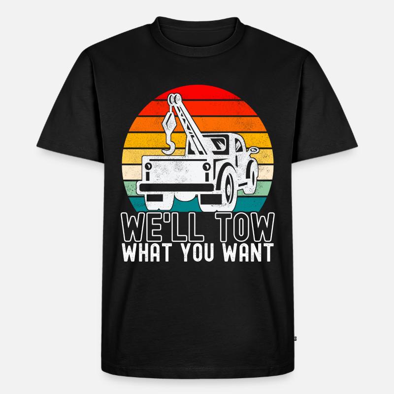 Abschleppwagen Abschleppdienst - Männer Premium Bio T-Shirt - Schwarz