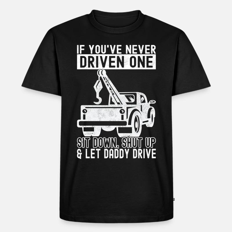 Abschleppwagen Abschleppdienst - Männer Premium Bio T-Shirt - Schwarz