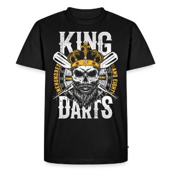 Motifs de fléchettes rétro et jeu de fléchettes vintage 180 fléchettes - T-shirt Premium bio Homme - noir - Devant - Nico (187cm)