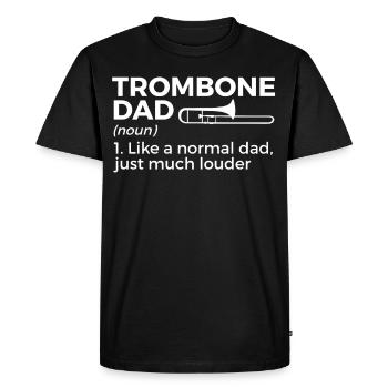 Trombone Musicien Brass Band - T-shirt Premium bio Homme - noir - Devant - Nico (187cm)