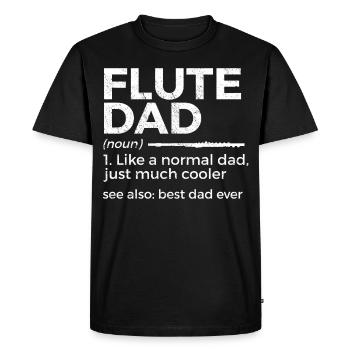 Flûte Flûte Musiciens Cuivres Musique - T-shirt Premium bio Homme - noir - Devant - Nico (187cm)