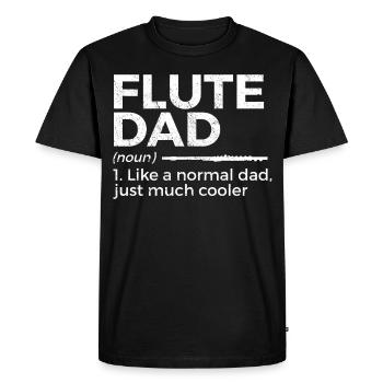 Flûte Flûte Musiciens Cuivres Musique - T-shirt Premium bio Homme - noir - Devant - Nico (187cm)