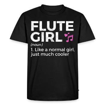 Flûte Flûte Musiciens Cuivres Musique - T-shirt Premium bio Homme - noir - Devant - Nico (187cm)