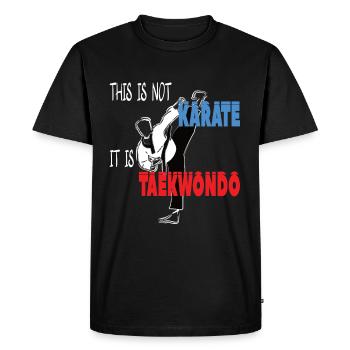 This is Taekwondo Cool Korean Martial Arts - Men's Premium Organic T-Shirt - black - Front - Nico (187cm)