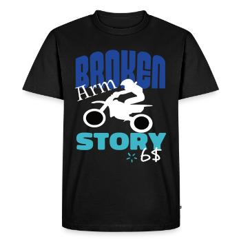 Broken Arm Story Drôle de motocross Extreme Sport - T-shirt Premium bio Homme - noir - Devant - Nico (187cm)