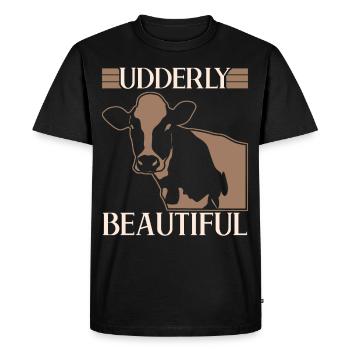 Cow Farmer Calf Farm Cows - Men's Premium Organic T-Shirt - black - Front - Nico (187cm)
