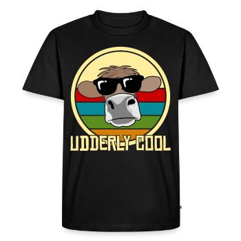 Cow Farmer Calf Farm Calf Cows - Men's Premium Organic T-Shirt - black - Front - Nico (187cm)