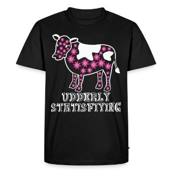 Cow Farmer Farmer Cows - Men's Premium Organic T-Shirt - black - Front - Nico (187cm)