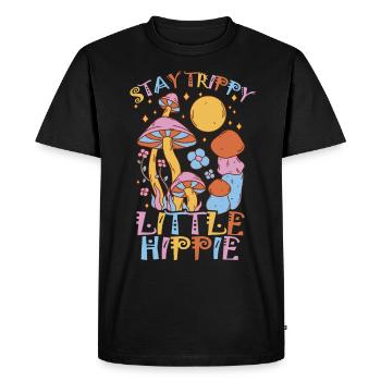 Cottagecore Esthétique Rétro Champignons et Mycologie - T-shirt Premium bio Homme - noir - Devant - Nico (187cm)