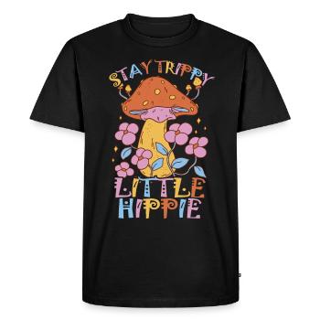 Cottagecore Esthétique Rétro Champignons et Mycologie - T-shirt Premium bio Homme - noir - Devant - Nico (187cm)