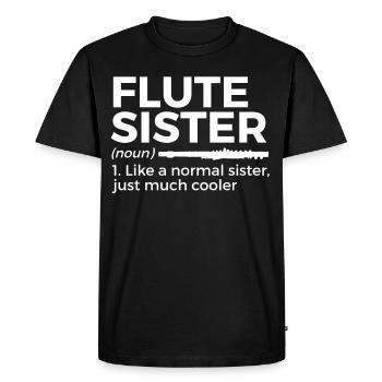 Flûte Flûte Musiciens Cuivres Musique - T-shirt Premium bio Homme - noir - Devant - Nico (187cm)