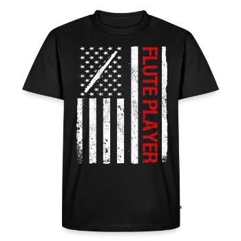 Flûte Flûte Musiciens Cuivres Musique - T-shirt Premium bio Homme - noir - Devant - Nico (187cm)