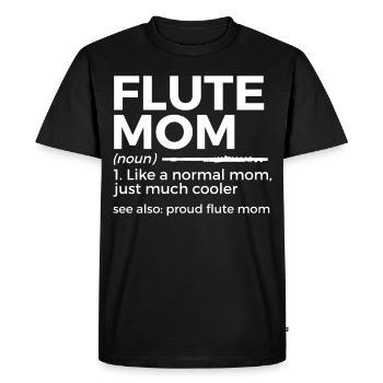 Flûte, Flûte, Musiciens, Fanfare - T-shirt Premium bio Homme - noir - Devant - Nico (187cm)