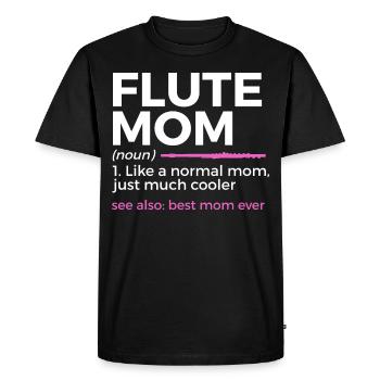 Flûte Flûte Musiciens Cuivres Musique - T-shirt Premium bio Homme - noir - Devant - Nico (187cm)