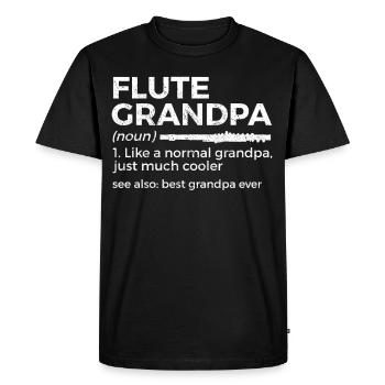 Flûte Flûte Musiciens Cuivres Musique - T-shirt Premium bio Homme - noir - Devant - Nico (187cm)