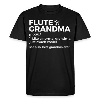 Flûte Flûte Musiciens Cuivres Musique - T-shirt Premium bio Homme - noir - Devant - Nico (187cm)