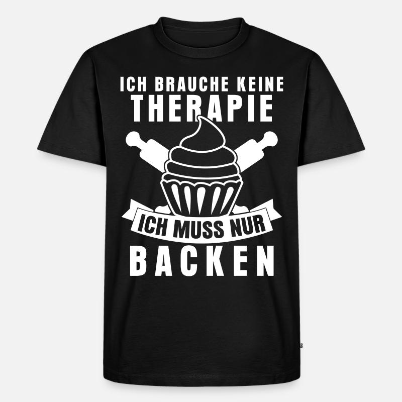 Bäcker Backen Cupcakes Bäckerei - Männer Premium Bio T-Shirt - Schwarz