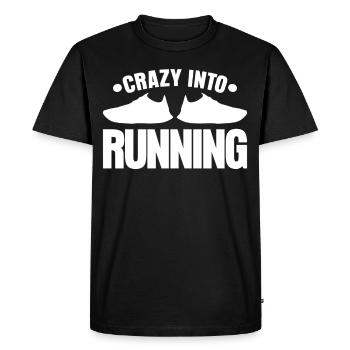 Marathon Jogging Chaussures de course Running - T-shirt Premium bio Homme - noir - Devant - Nico (187cm)