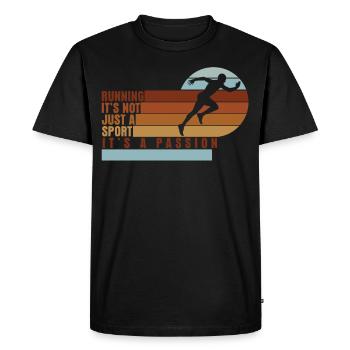 Course à pied Marathon de course de jogging - T-shirt Premium bio Homme - noir - Devant - Nico (187cm)