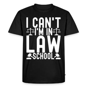 Étudiant en droit Juge Procureur de la République - T-shirt Premium bio Homme - noir - Devant - Nico (187cm)