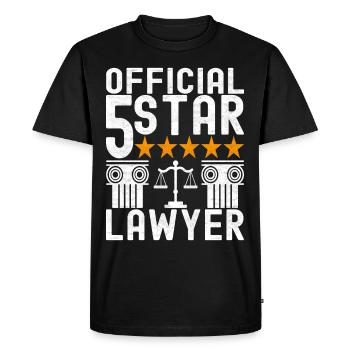 Étudiant en droit Juge Procureur de la République - T-shirt Premium bio Homme - noir - Devant - Nico (187cm)