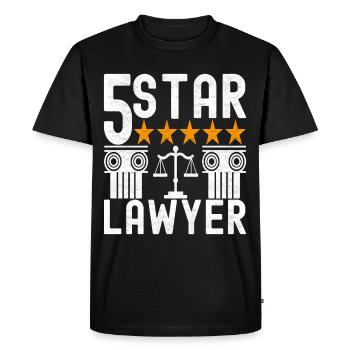 Étudiant en droit Juge Procureur de la République - T-shirt Premium bio Homme - noir - Devant - Nico (187cm)