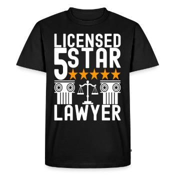 Étudiant en droit Juge Procureur de la République - T-shirt Premium bio Homme - noir - Devant - Nico (187cm)