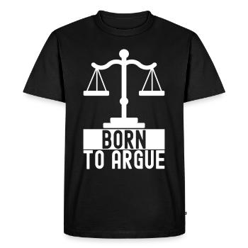 Étudiant en droit Juge Procureur de la République - T-shirt Premium bio Homme - noir - Devant - Nico (187cm)