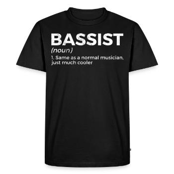 Musicien de guitare basse - T-shirt Premium bio Homme - noir - Devant - Nico (187cm)