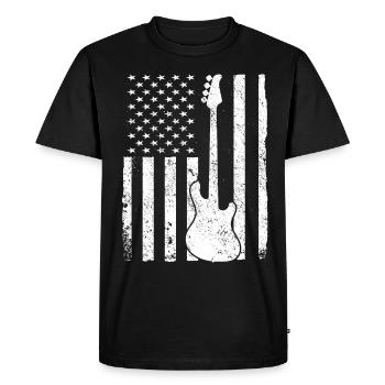 Musicien de guitare basse - T-shirt Premium bio Homme - noir - Devant - Nico (187cm)